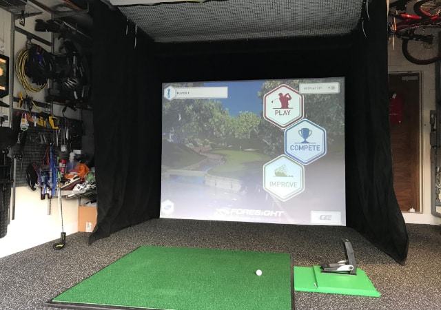 Complete DIY Golf Simulator in a garage