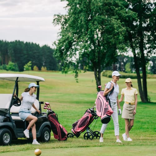 golfing with friends