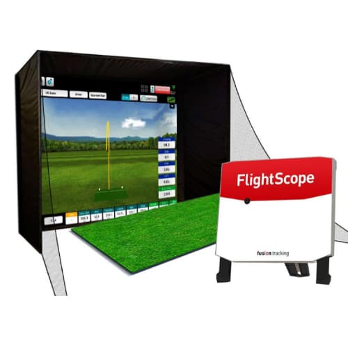 flightscope x3 perfectbay golf simulator package