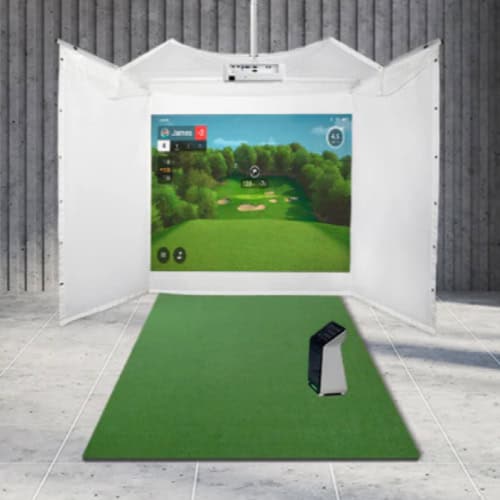 garmin approach r50 retractable screen golf simulator package