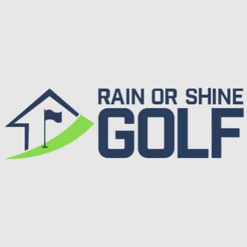 rain or shine golf logo gray