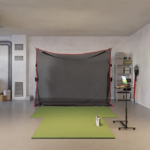 skytrak+ practice golf simulator package