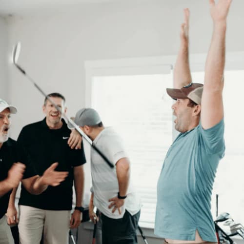 indoor golf with friends