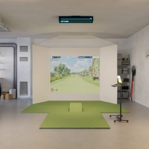 trugolf apogee retractable golf simulator