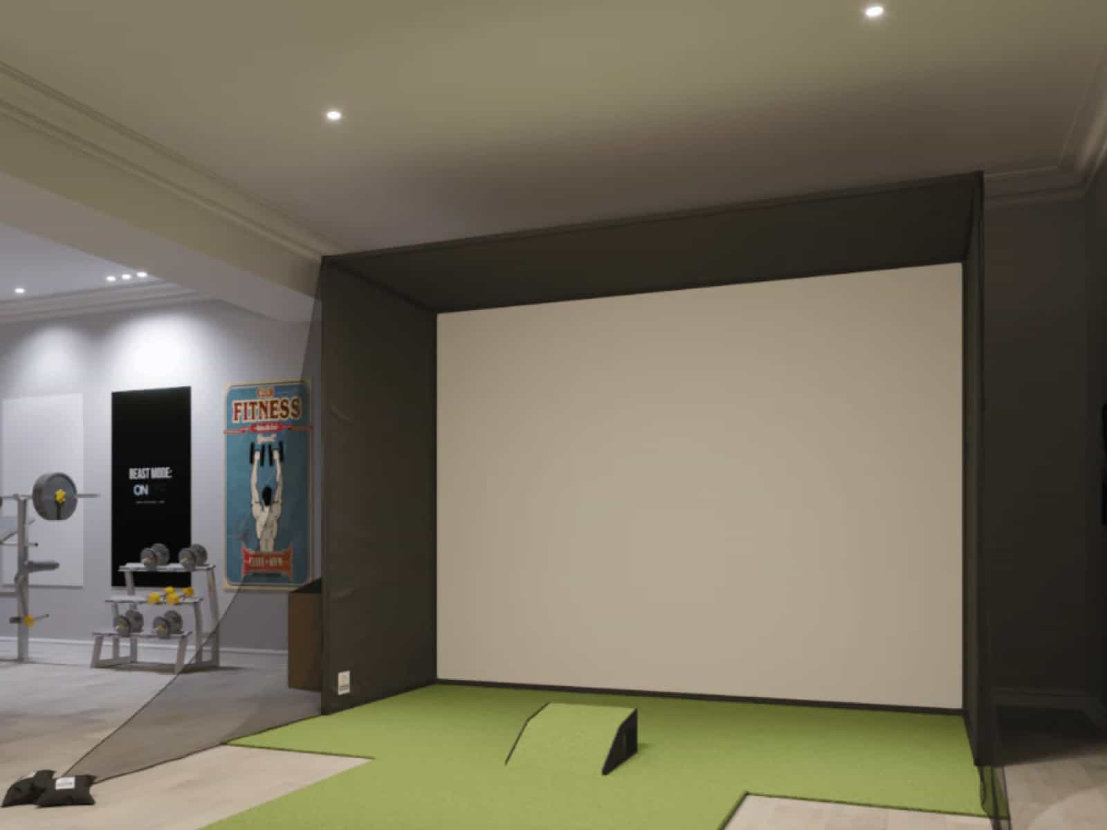 ceiling height for a golf simulator