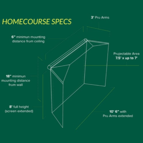 homecourse retractable golf sim screen
