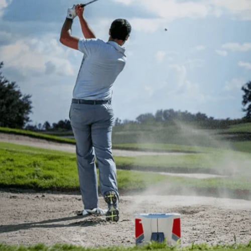 tiger woods using flightscope x3 launch monitor