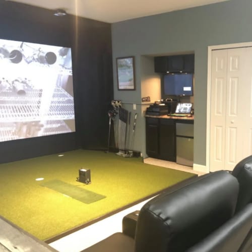 golf sim home theatre