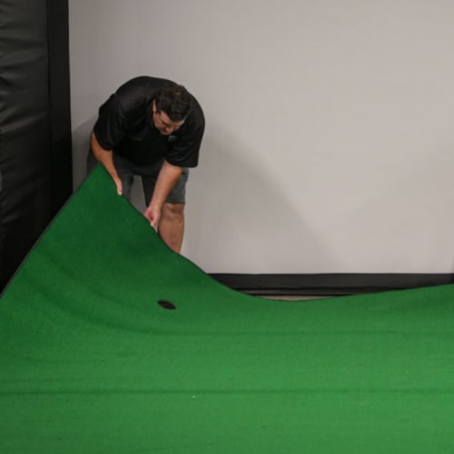 golf simulator flooring installation