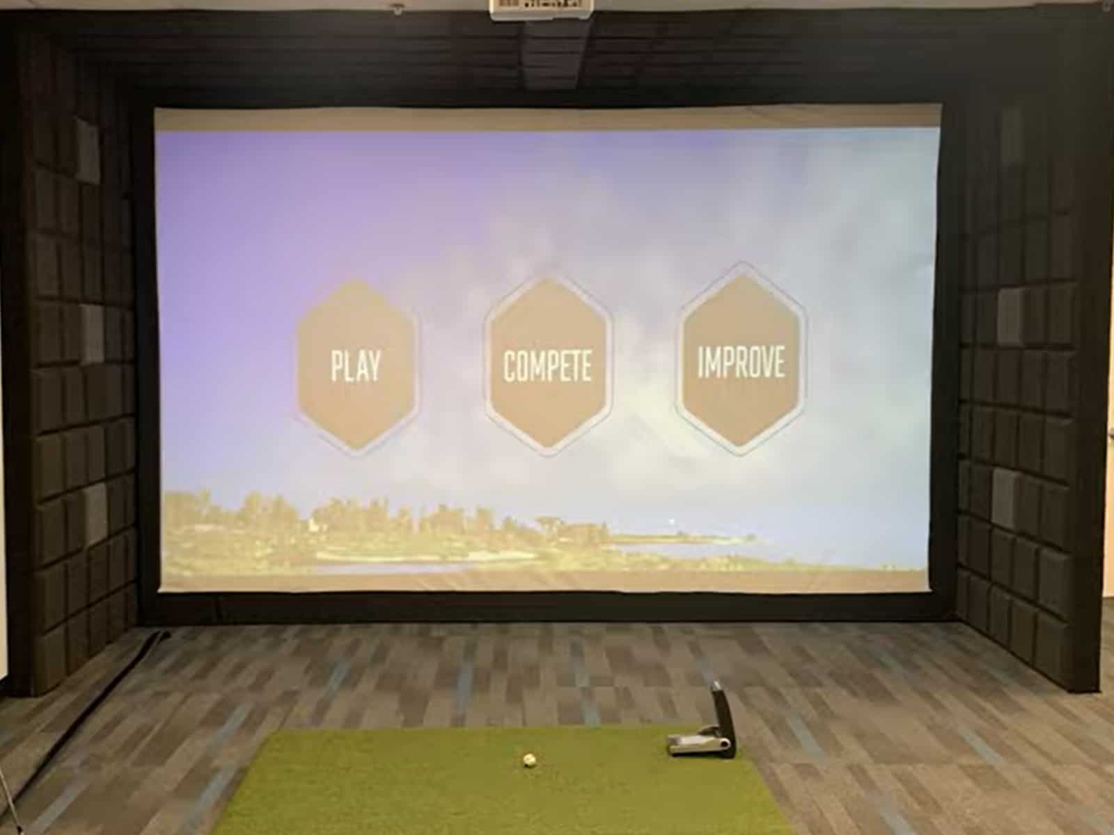 guide to golf simulator wall and ceiling padding