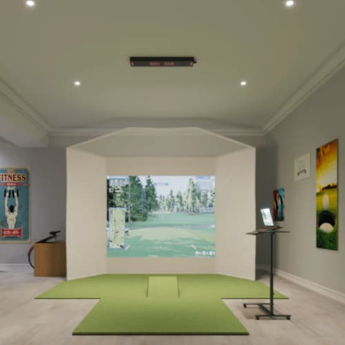 uneekor eye xo retractable golf simulator