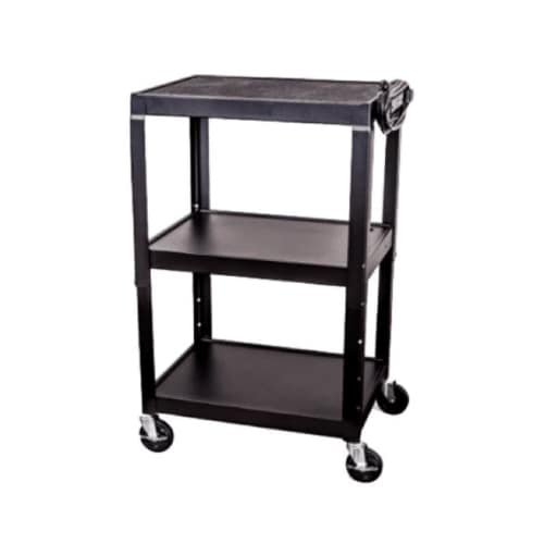 steel adjustable height av cart