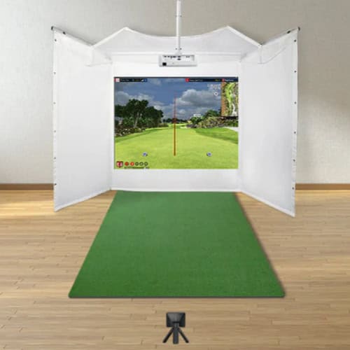 garmin approach r10 retractable screen golf simulator package