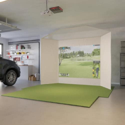 trackman io retractable golf simulator