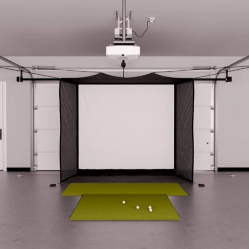 uneekor eye xo2 garage golf simulator package