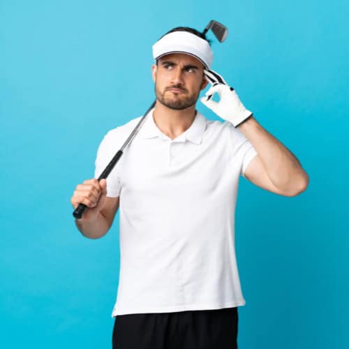 golfer thinking