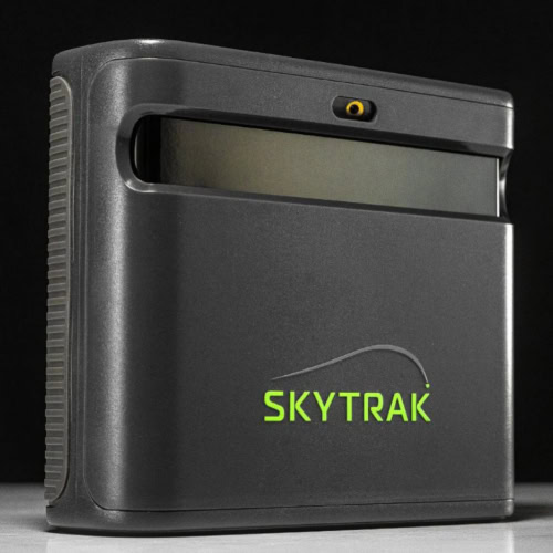 High-quality SkyTrak golf launch monitor for indoor and outdoor golf simulation, emphasizing accurate ball data and golf practice with precision analytics.